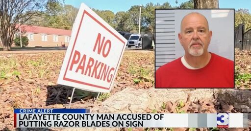 Man booby-traps 'no parking' sign with razors, cuts woman who tries to move it: Cops