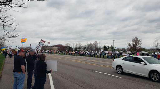 tesla protest pic